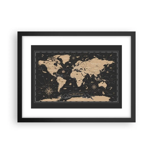 Affiche dans un cadre noir - Poster - Les limites de mon monde - 40x30 cm