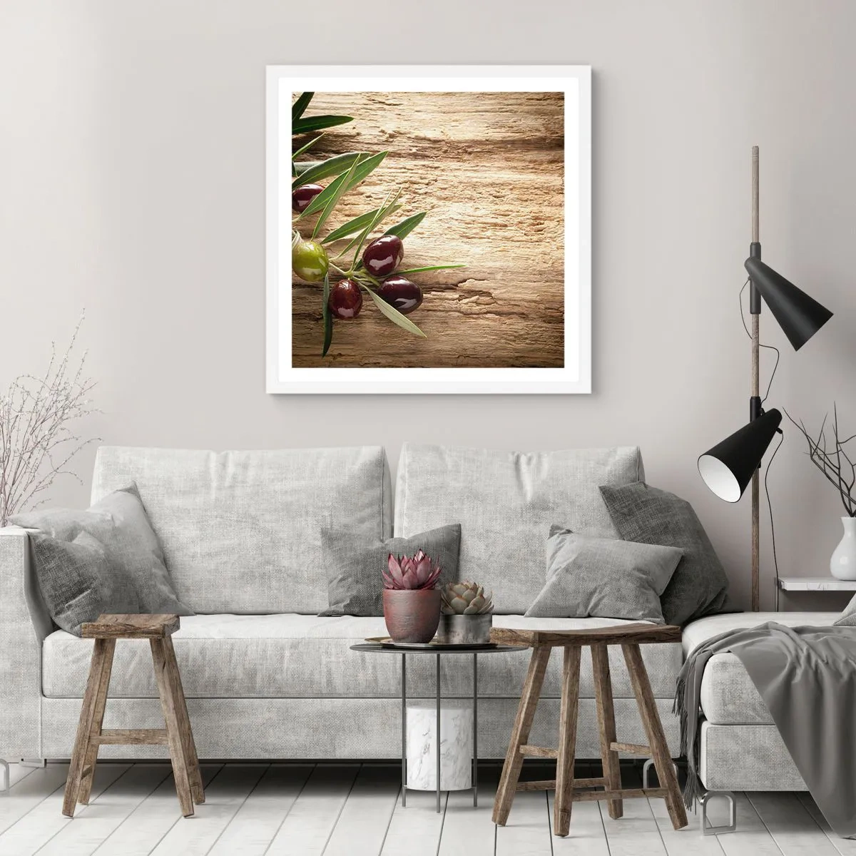 Affiche dans un cadre blanc - Poster - Directement de la nature - 30x30 cm