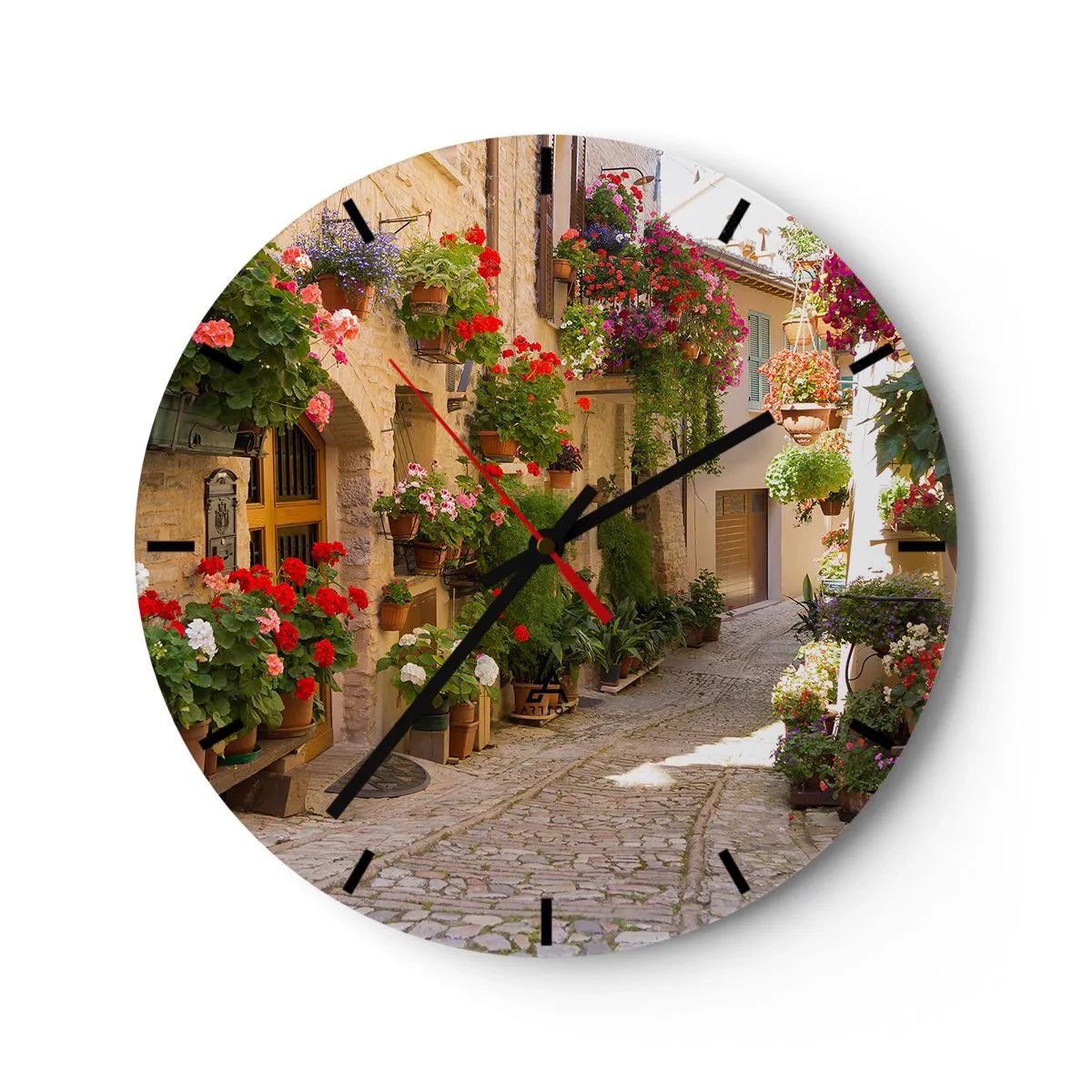 Horloge murale - Pendule murale - Une inondation de fleurs - 40x40 cm