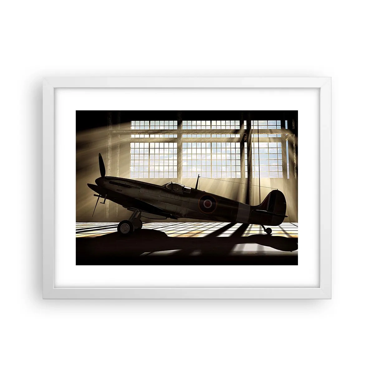 Affiche dans un cadre blanc - Poster - Le repos du guerrier - 40x30 cm
