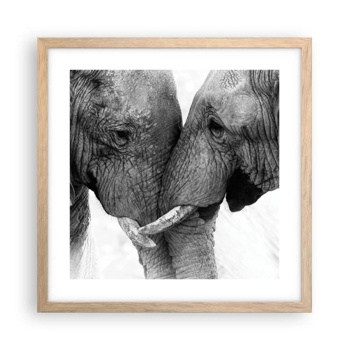 Affiche dans un chêne clair - Poster - Confession sincère - 40x40 cm