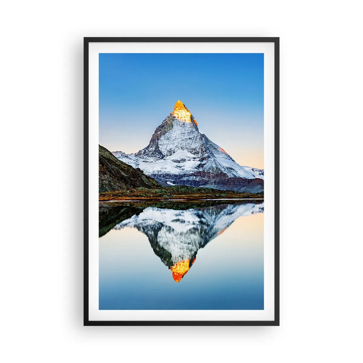 Affiche dans un cadre noir - Poster - Deux mondes - 61x91 cm