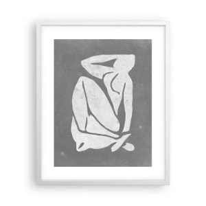 Affiche dans un cadre blanc - Poster - En pensée - 40x50 cm