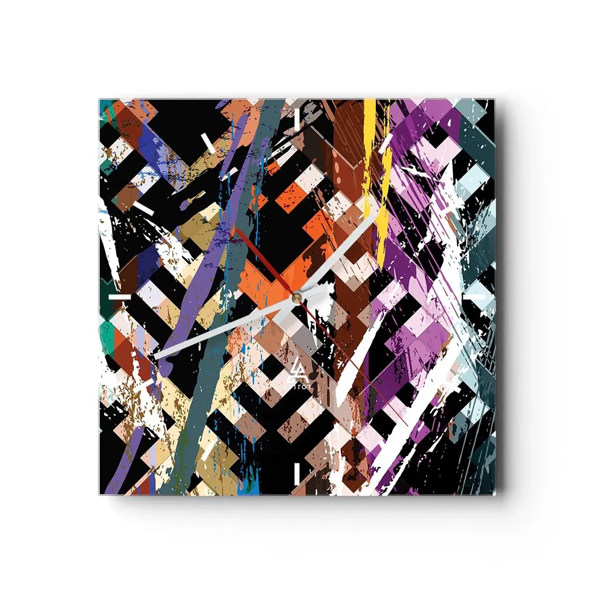 Horloge murale - Pendule murale - Se mettre au carré - 40x40 cm