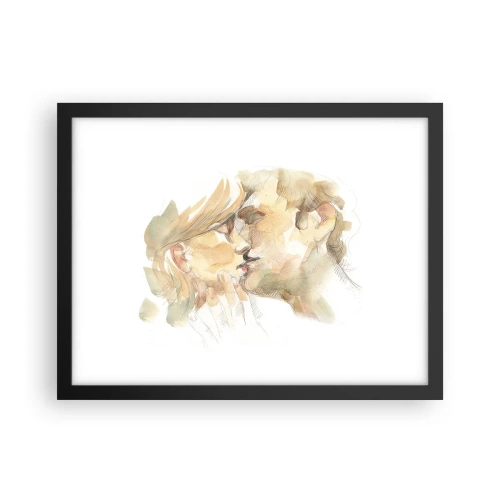 Affiche dans un cadre noir - Poster - A moitié trouvé ? - 40x30 cm