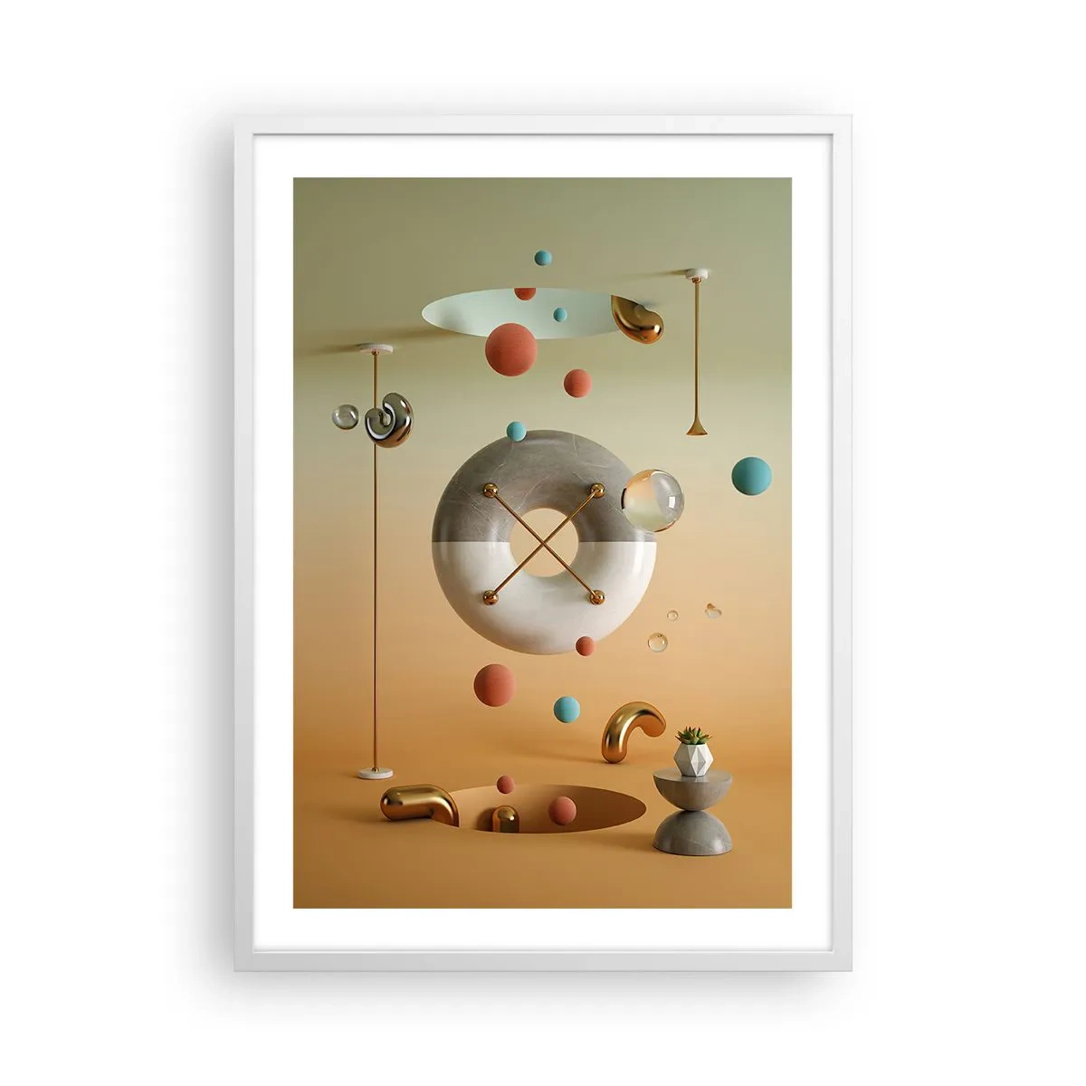 Affiche dans un cadre blanc - Poster - Tout peut arriver - 50x70 cm