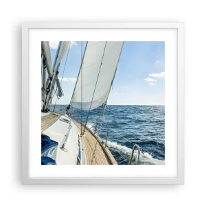 Affiche dans un cadre blanc - Poster - Ohé, l'aventure - 40x40 cm