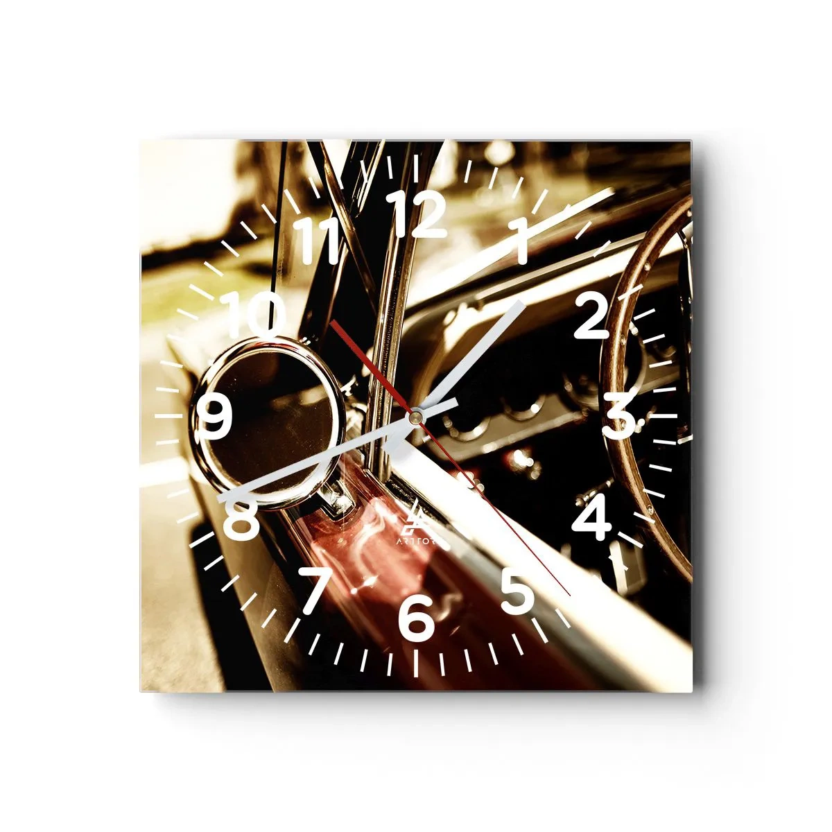 Horloge murale - Pendule murale - Auto avec une âme - 40x40 cm
