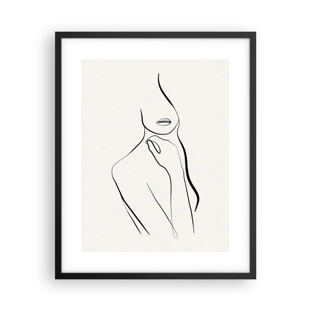 Affiche dans un cadre noir - Poster - Vague de mélancolie - 40x50 cm