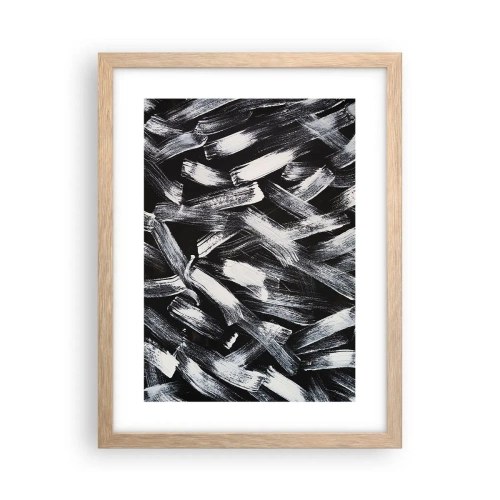 Affiche dans un chêne clair - Poster - L'abstraction dans l'esprit industriel - 30x40 cm