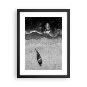 Affiche dans un cadre noir - Poster - Toujours sur le rivage… - 30x40 cm