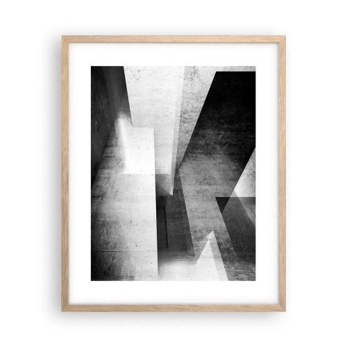 Affiche dans un chêne clair - Poster - Structure de l'espace - 40x50 cm