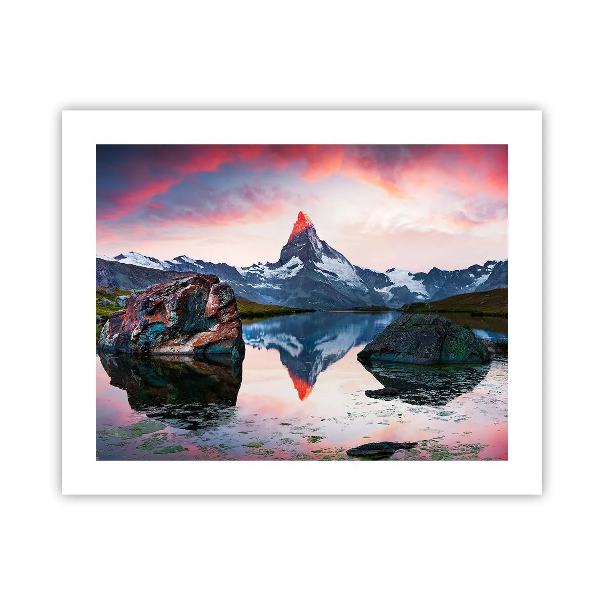 Affiche - Poster - Le coeur des montagnes est chaud - 50x40 cm