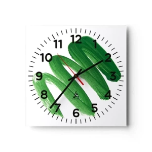 Horloge murale - Pendule murale - Blague verte - 30x30 cm