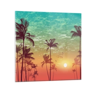 Impression sur verre - Image sur verre - Ambiance tropicale - 40x40 cm