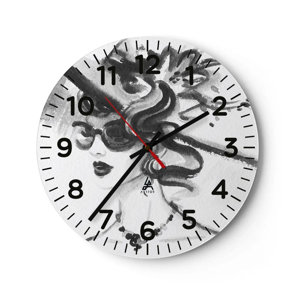 Horloge murale - Pendule murale - Une dame de caractère - 30x30 cm