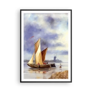 Affiche dans un cadre noir - Poster - Retour de marin - 70x100 cm