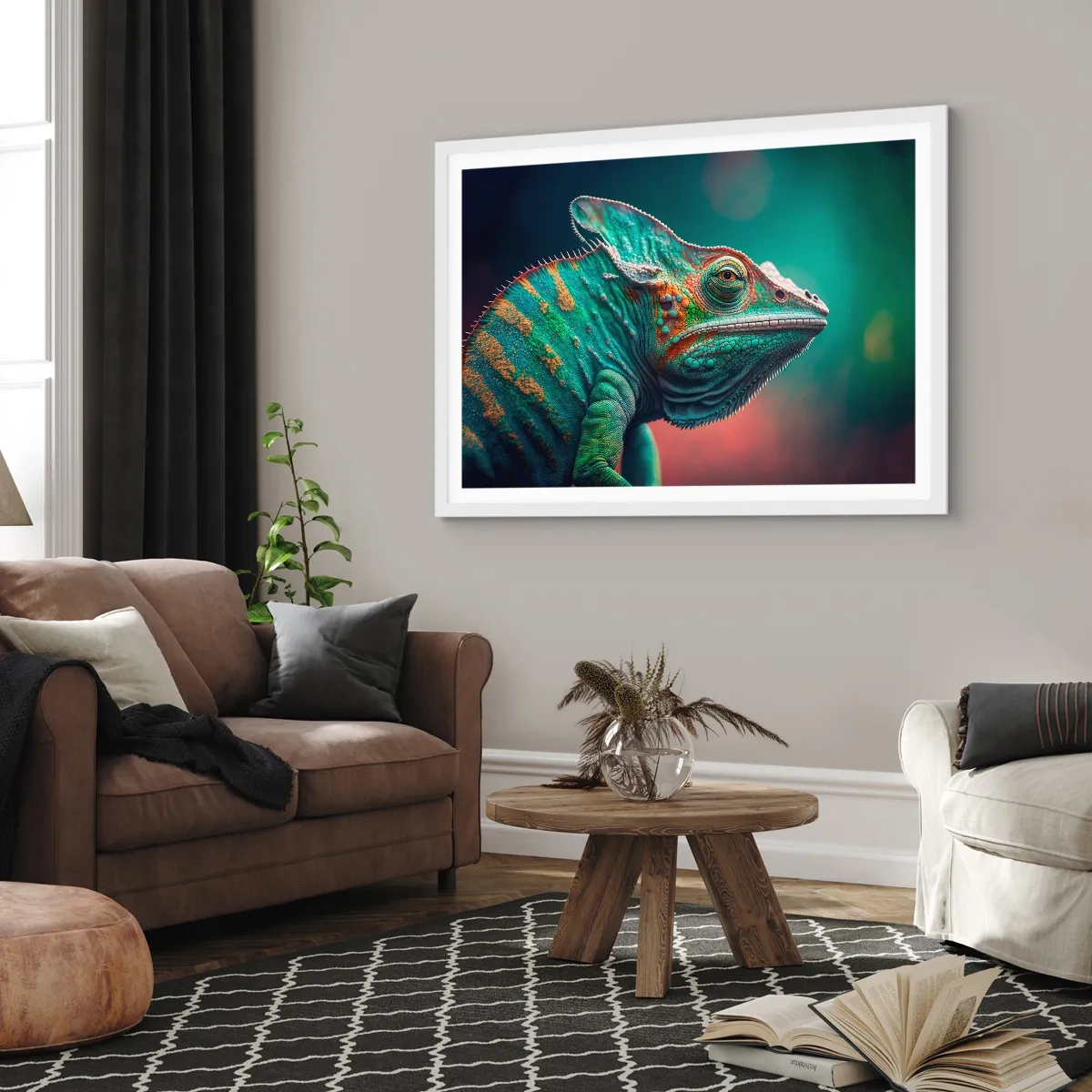 Affiche dans un cadre blanc - Poster - Vous me voyez? Pas bien… - 40x30 cm