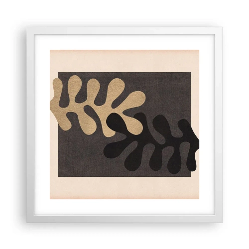 Affiche dans un cadre blanc - Poster - Absence et complément - 40x40 cm