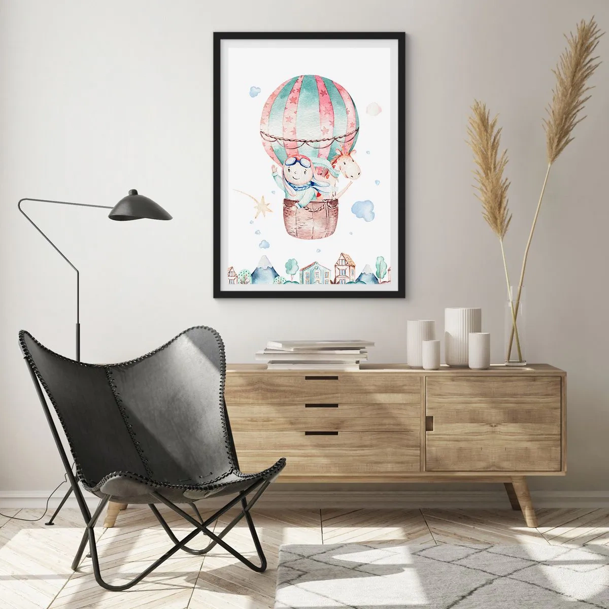 Affiche dans un cadre noir - Poster - Nous serons de retour bientôt! - 70x100 cm