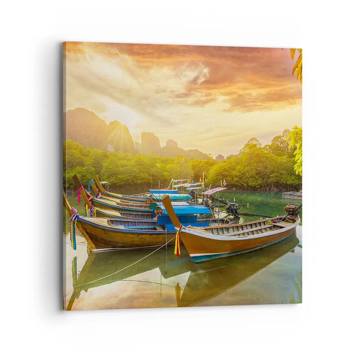 Impression sur toile - Image sur toile - Avant une journée chargée - 70x70 cm