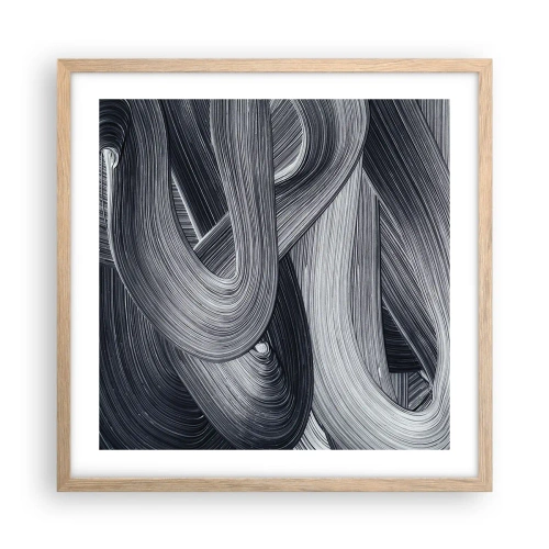 Affiche dans un chêne clair - Poster - La fluidité de la réalité - 50x50 cm