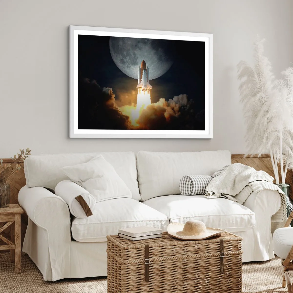 Affiche dans un cadre blanc - Poster - Le début d'une aventure surnaturelle - 70x50 cm