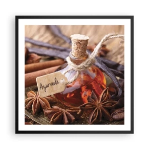 Affiche dans un cadre noir - Poster - Vers l'unité du corps et de l'esprit - 60x60 cm