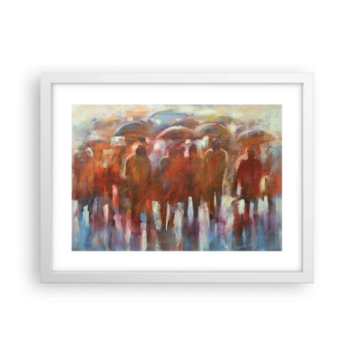 Affiche dans un cadre blanc - Poster - Identiques sous la pluie et dans le brouillard - 40x30 cm