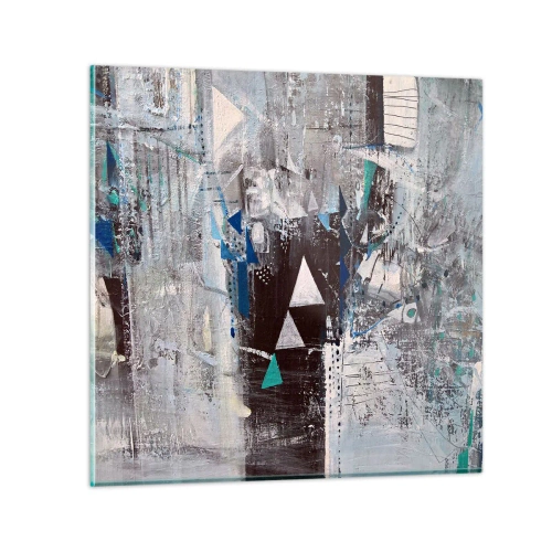 Impression sur verre - Image sur verre - Ordre prioritaire des triangles - 40x40 cm