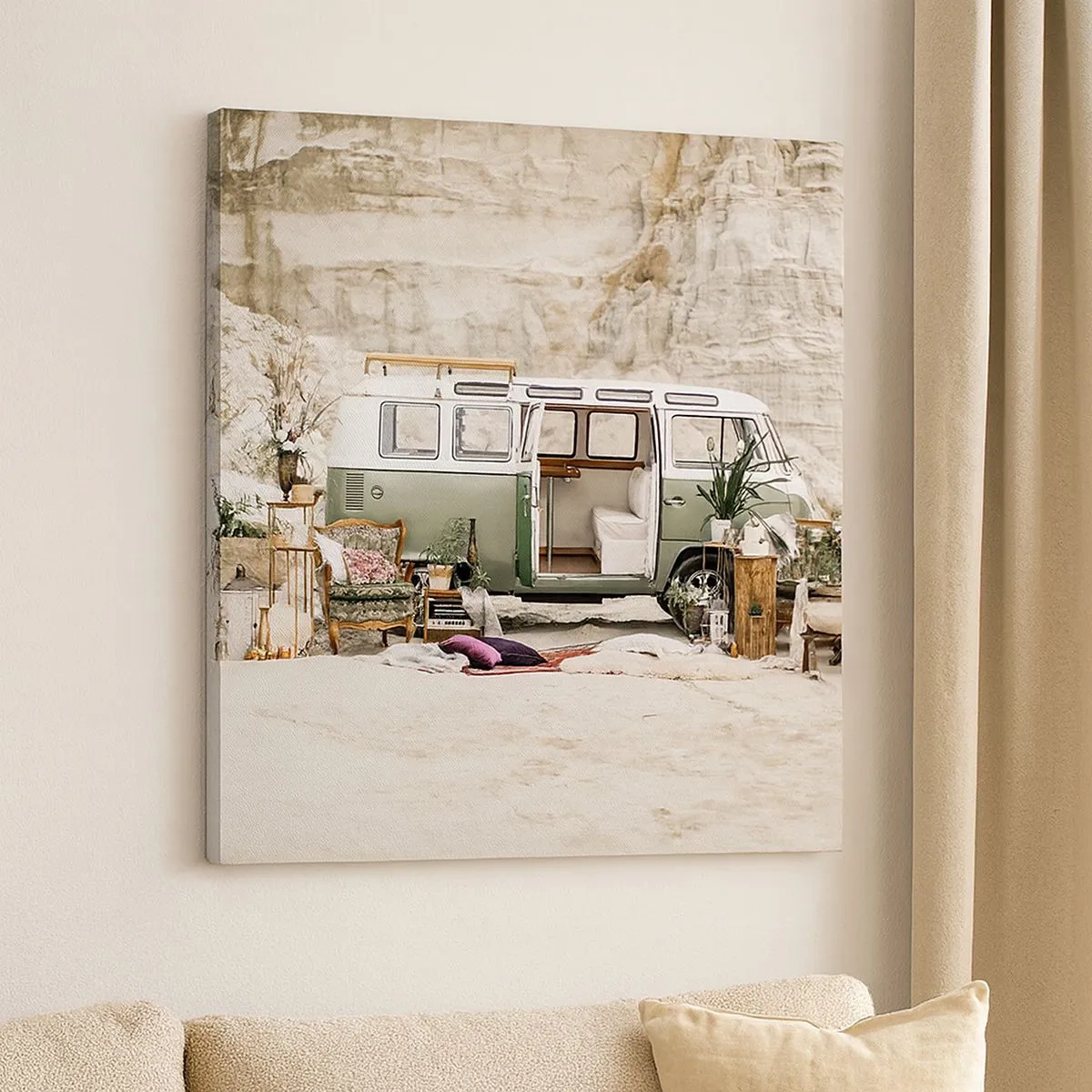 Impression sur toile - Image sur toile - Il est temps de commencer le voyage - 30x30 cm