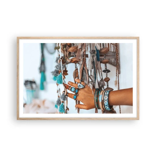 Affiche dans un chêne clair - Poster - Trésor local - 91x61 cm