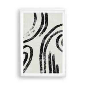 Affiche dans un cadre blanc - Poster - À moitié arrêté - 61x91 cm