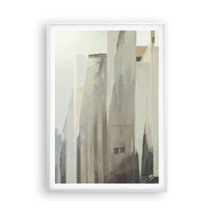 Affiche dans un cadre blanc - Poster - Rêve de la ville - 70x100 cm