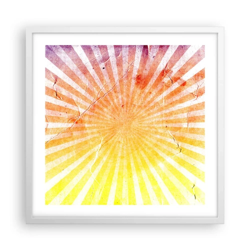 Affiche dans un cadre blanc - Poster - Levant et couchant - 50x50 cm