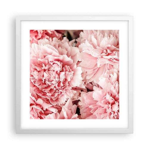 Affiche dans un cadre blanc - Poster - Rêve rose - 40x40 cm
