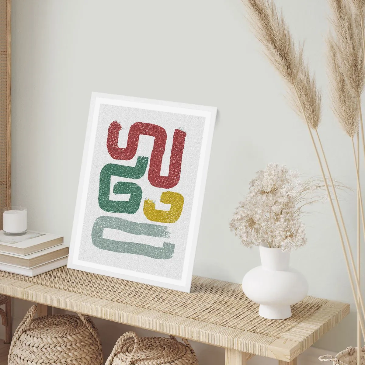 Affiche dans un cadre blanc - Poster - Dans une langue inconnue - 50x70 cm