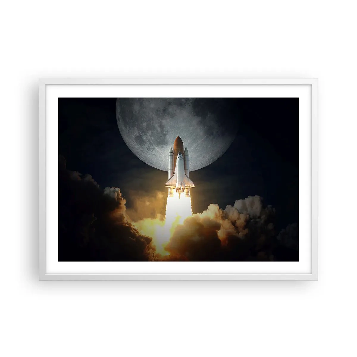 Affiche dans un cadre blanc - Poster - Le début d'une aventure surnaturelle - 70x50 cm