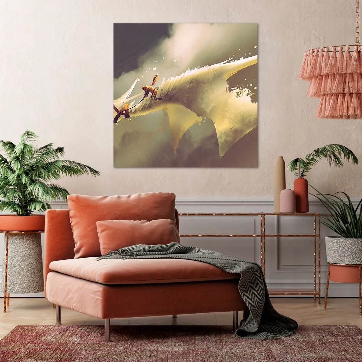 Impression sur toile - Image sur toile - Le monde à la rescousse - 50x50 cm