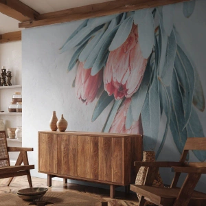 Papier peint sur mesure Premium Sand - Honte de leur propre beauté - Fleur, Protéa royale, Afrique