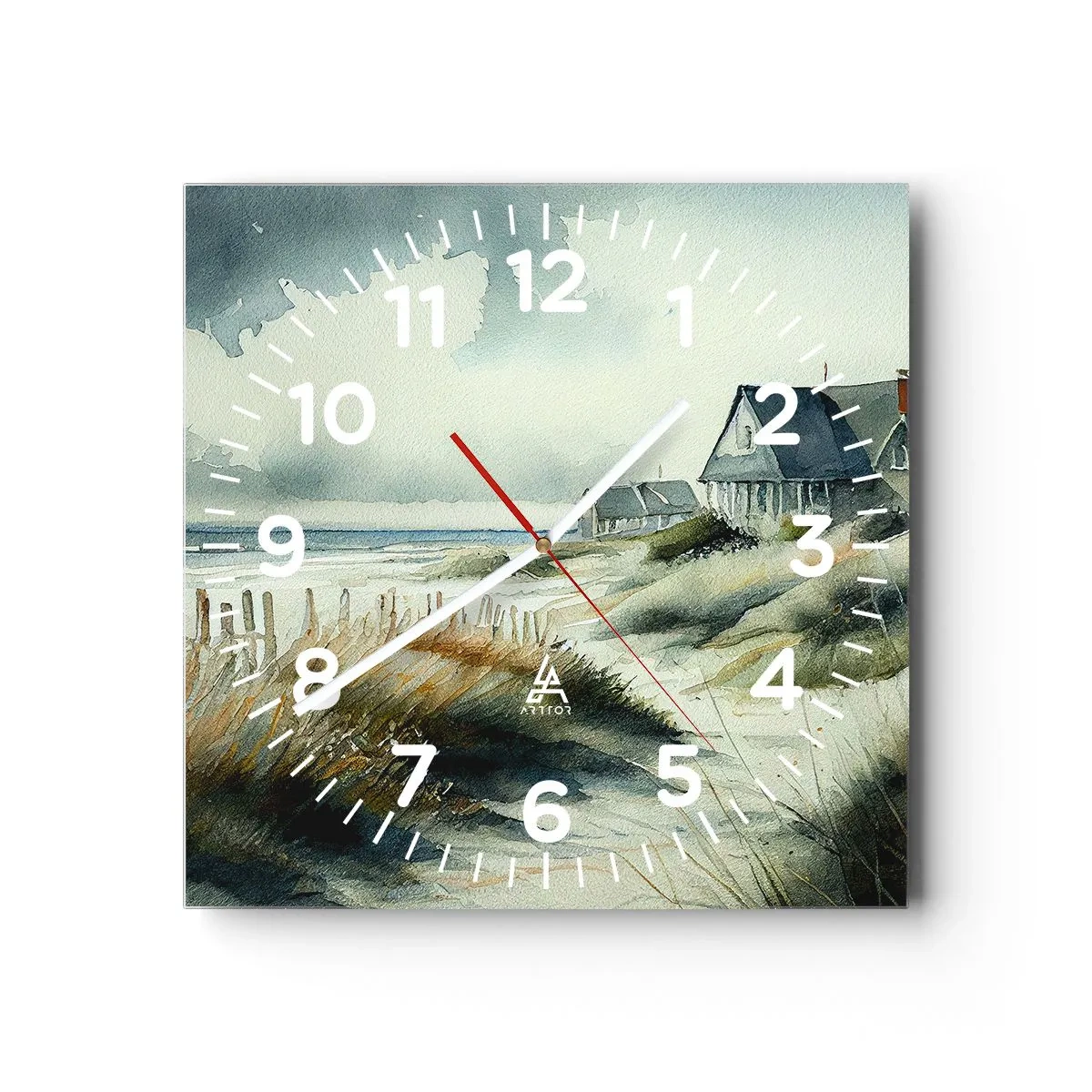 Horloge murale - Pendule murale - Loin de l'agitation - 40x40 cm