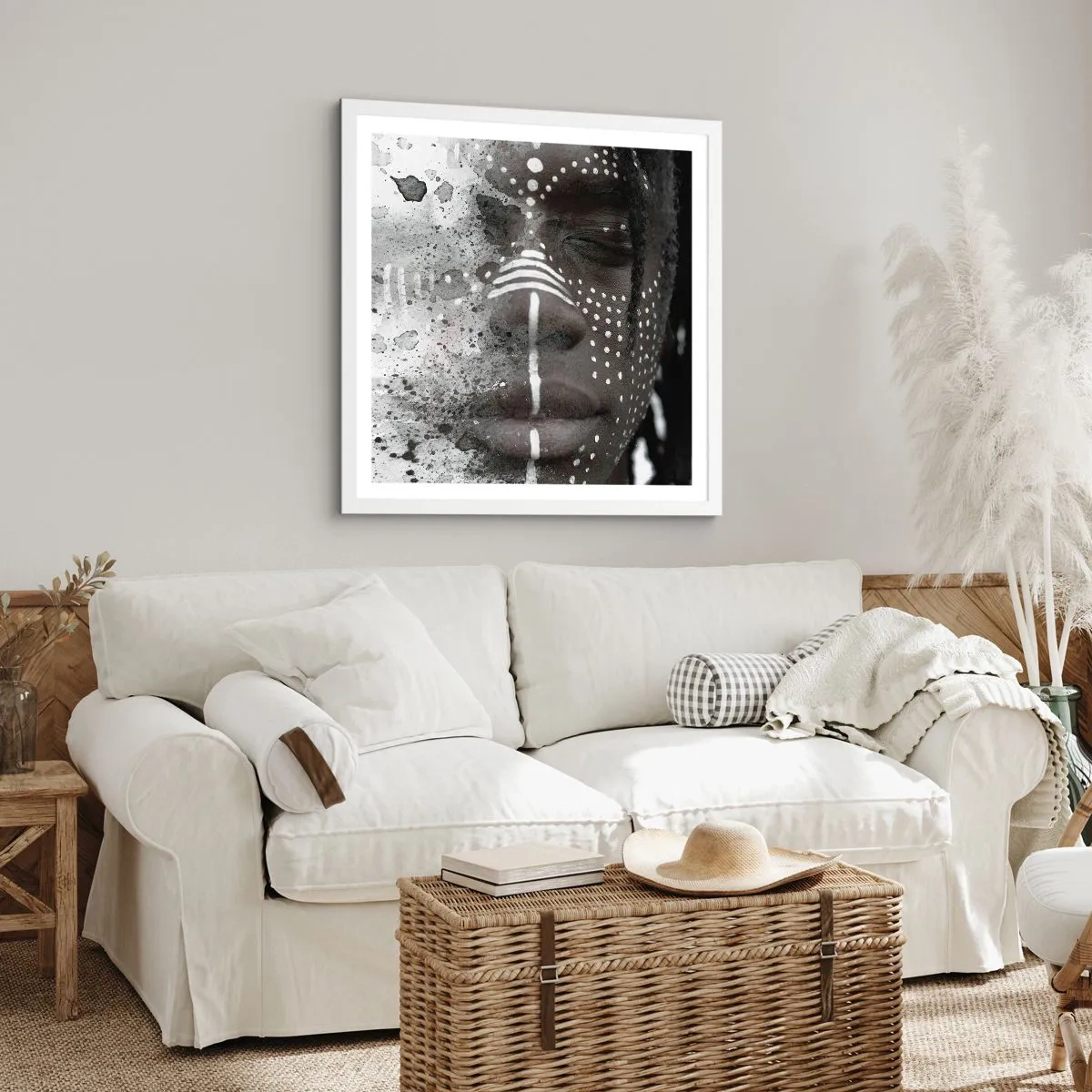 Affiche dans un cadre blanc - Poster - Découvrez l'esprit primal - 40x40 cm