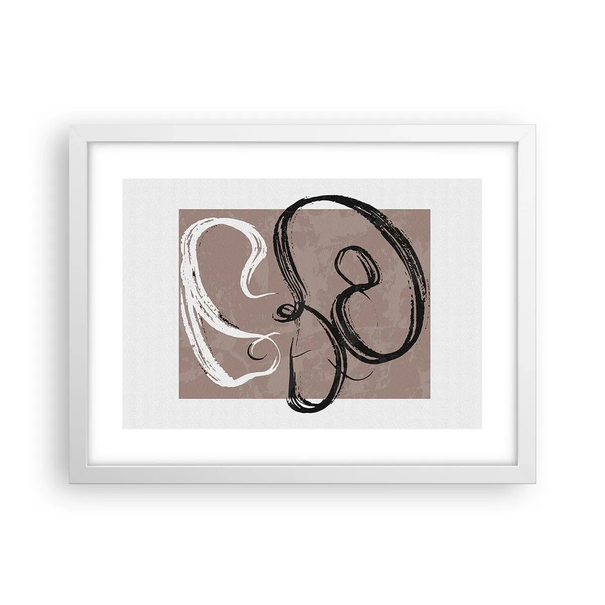 Affiche dans un cadre blanc - Poster - Composition – la recherche de la plénitude - 40x30 cm