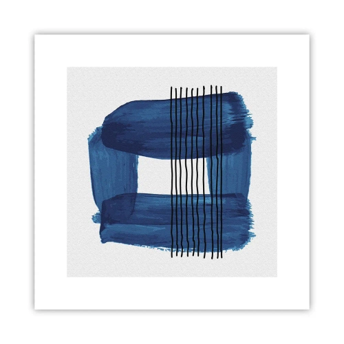 Affiche - Poster - Composition noire-bleue - 30x30 cm