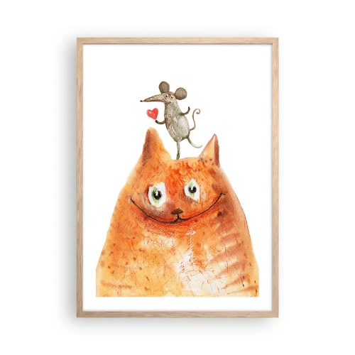 Affiche dans un chêne clair - Poster - Amour paradoxal - 50x70 cm