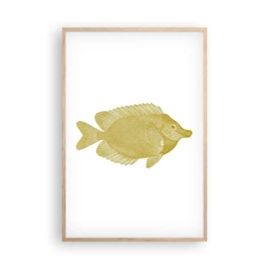 Affiche dans un chêne clair - Poster - Du poisson et c'est tout - 61x91 cm