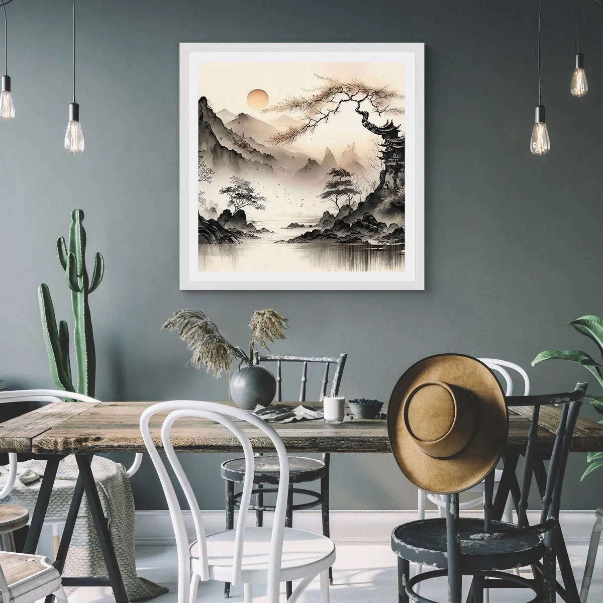 Affiche dans un cadre blanc - Poster - Le charme unique de l'Orient - 30x30 cm