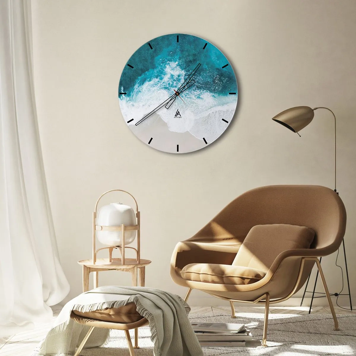 Horloge murale - Pendule murale - Caresse naturelle - 40x40 cm