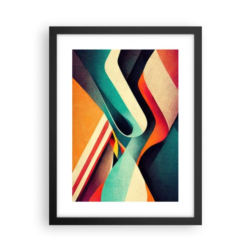 Affiche dans un cadre noir - Poster - Composition intense - 30x40 cm