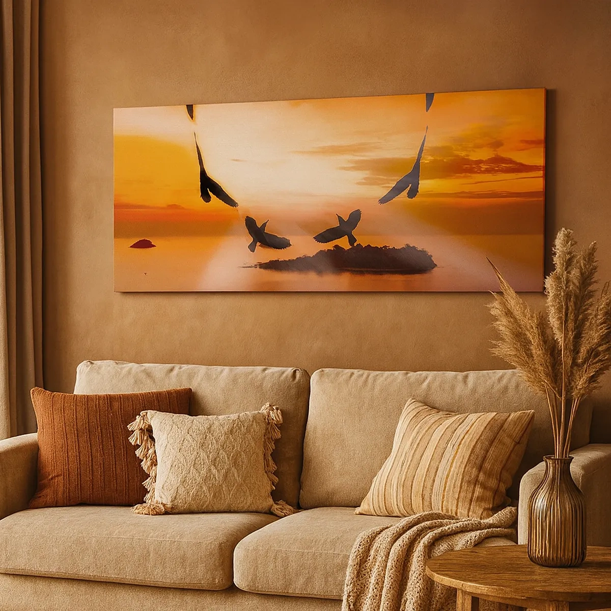 Impression sur toile - Image sur toile - Aimer le monde comme les oiseaux - 30x30 cm